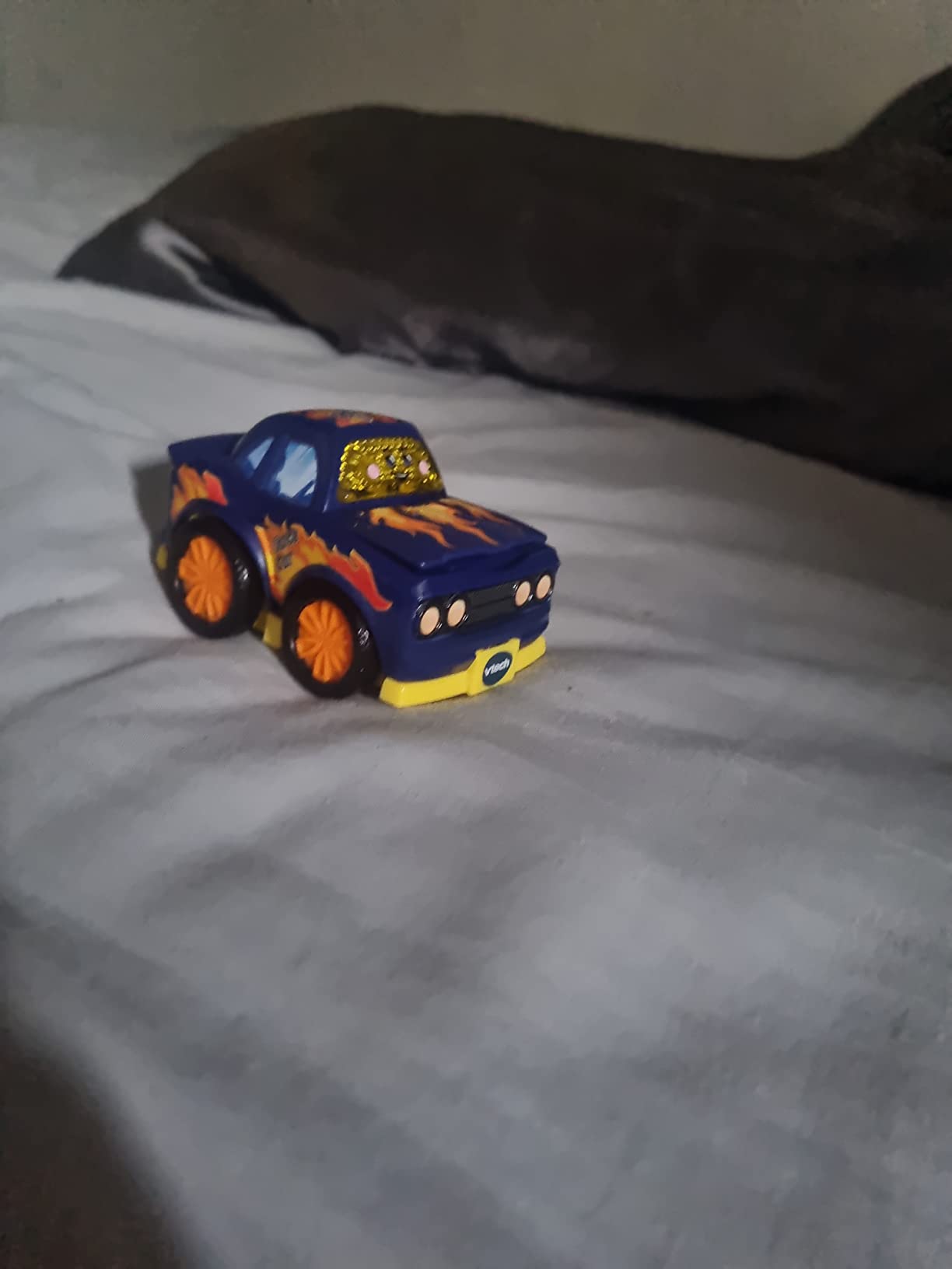 Child playing with a VTech Toot Toot Drivers garage - customer photo