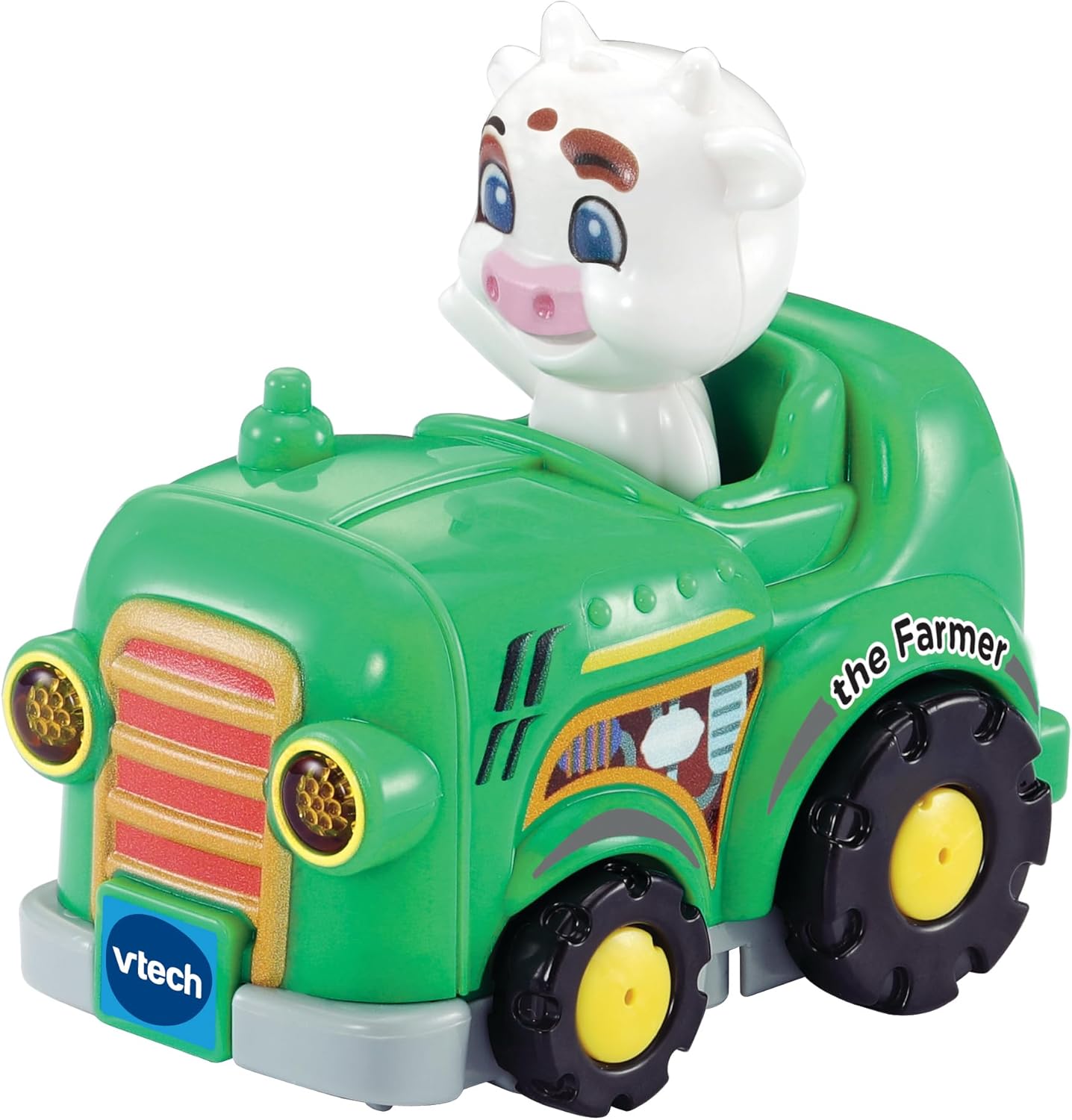 VTech Toot Toot Drivers Colin Cow the Farmer - interactive toddler character vehicle with lights and sounds, ages 1-5